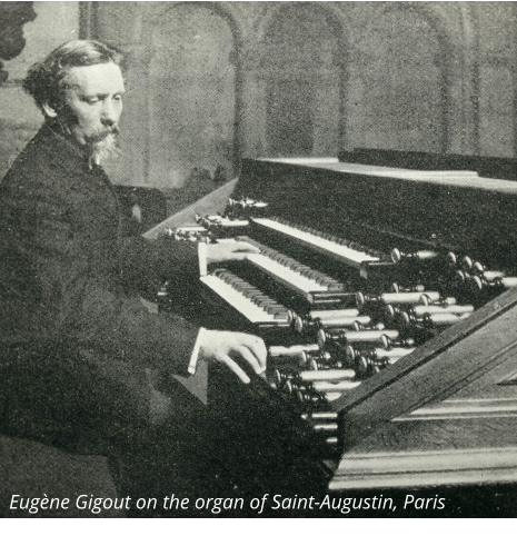 Eugène Gigout on the organ of Saint-Augustin, Paris